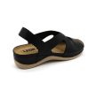 Leon Comfort 924 női bőr szandál fekete színben