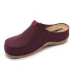 Leon Comfort 930 női bőr kényelmi klumpa bordó bakar színben