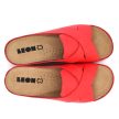 Leon Comfort 932 női bőr kényelmi papucs piros orlando színben