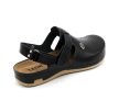 Leon Comfort 951 női bőr munkavédelmi szandál fekete színben