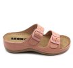 Leon Comfort 955 női bőr kényelmi papucs rose színben