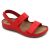 Leon Comfort 966 női bőr szandál piros orlando színben
