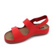Leon Comfort 966 női bőr szandál piros orlando színben