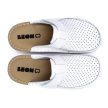 Leon Comfort V263 női bőr kényelmi klumpa fehér bakar színben