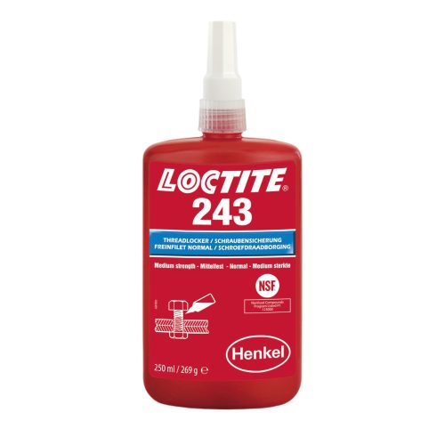 Loctite 243 közepes szilárdságú csavarrögzítő 250 ml kiszerelésben