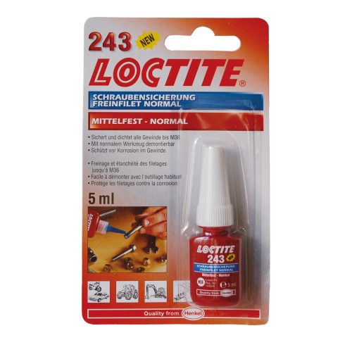 Loctite 243 közepes szilárdságú csavarrögzítő 5 ml kiszerelésben