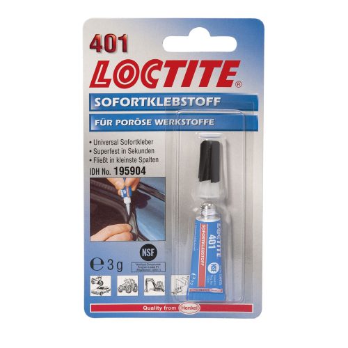 Loctite 401 folyékony pillanatragasztó 3 grammos kiszerelésben