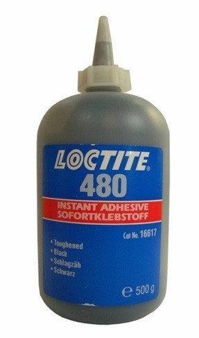 Loctite 480 ütésálló pillanatragasztó fém/fém, fém/gumi és mágnes ragasztásához 500 gr