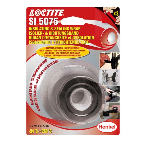 Loctite SI 5075 fekete színű önvulkanizáló szilikonszalag 4.27 m