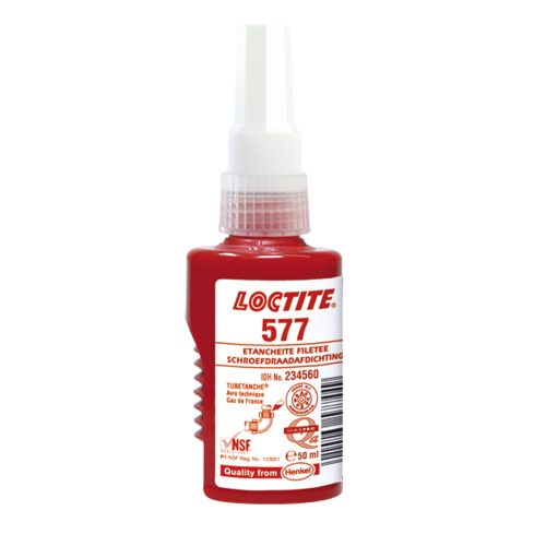 Loctite 577 menettömítő 50 ml-s flakonos kiszerelésben