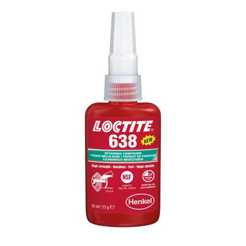 Loctite 638 nagy szilárdásgú hőálló csapágyrögzítő 50 ml kiszerelésben