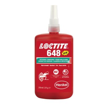  Loctite 648 nagy szilárdásgú hőálló csapágyrögzítő 250 ml kiszerelésben