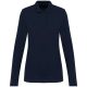 Kariban PK203 női hosszú ujjú Supima póló - deep navy szín