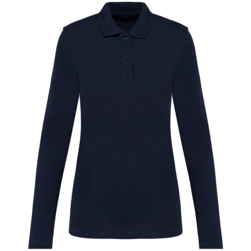 Kariban PK203 női hosszú ujjú Supima póló - deep navy szín