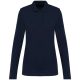 Kariban PK203 női hosszú ujjú Supima póló - deep navy szín