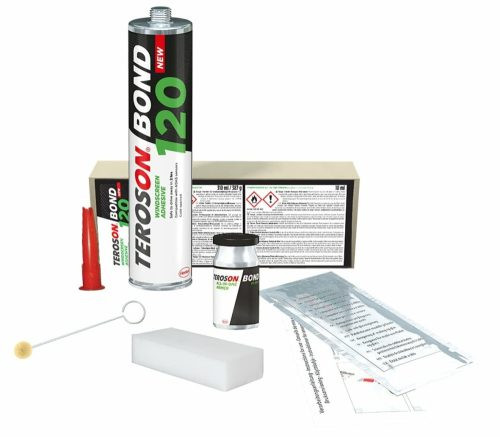 Teroson Bond 120 szélvédőragasztó, 2 órás, készlet 10 ml-s primerrel