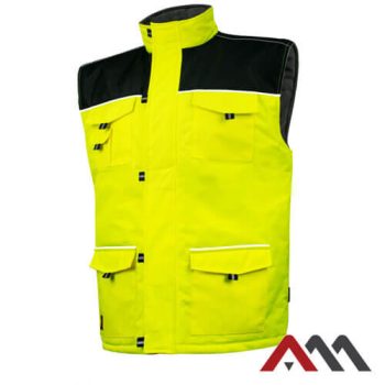 Top vízálló téli bélelt mellény sárga színben