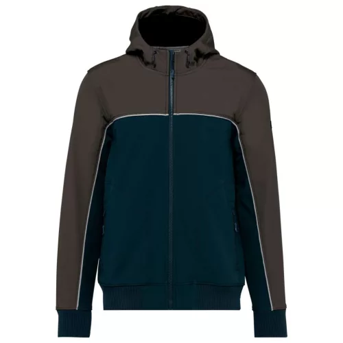 Designed to Work WK450 unisex 3 rétegű softshell felső - navy/dark grey színben