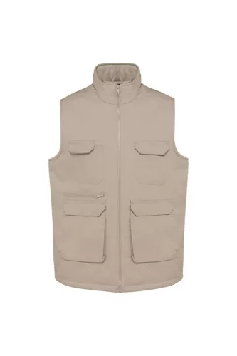 Designed to Work WK607 unisex párnázott mellény - beige színben