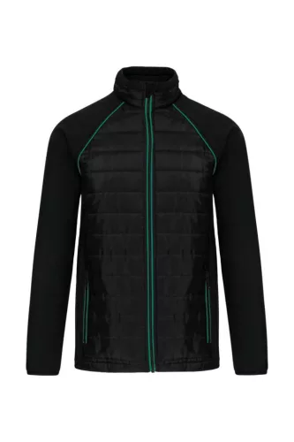 Designed to Work WK6147 unisex kétrétegű softshell dzseki - black/kelly green színben
