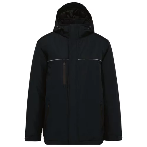 Designed to Work WK650 unisex kapucnis parka kabát - black színben