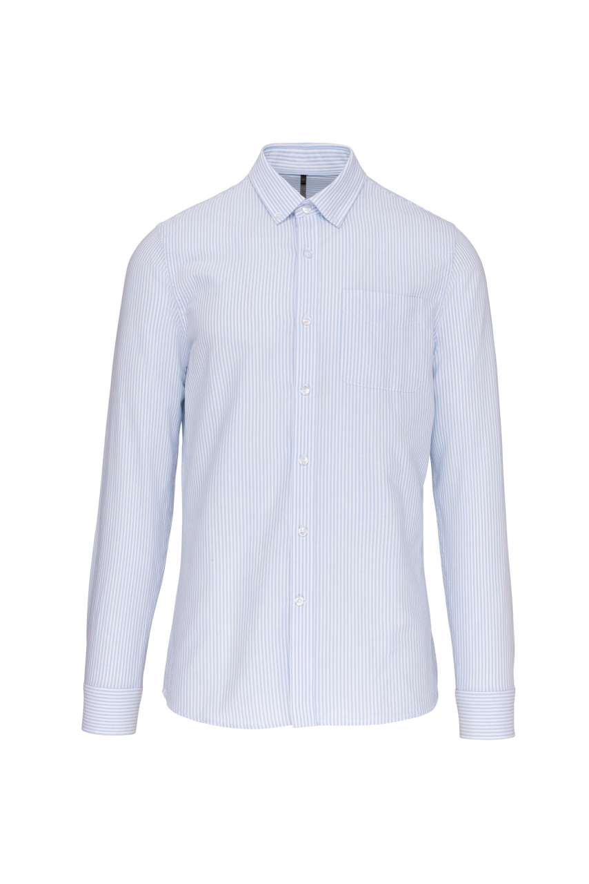 Striped White/Oxford Blue
