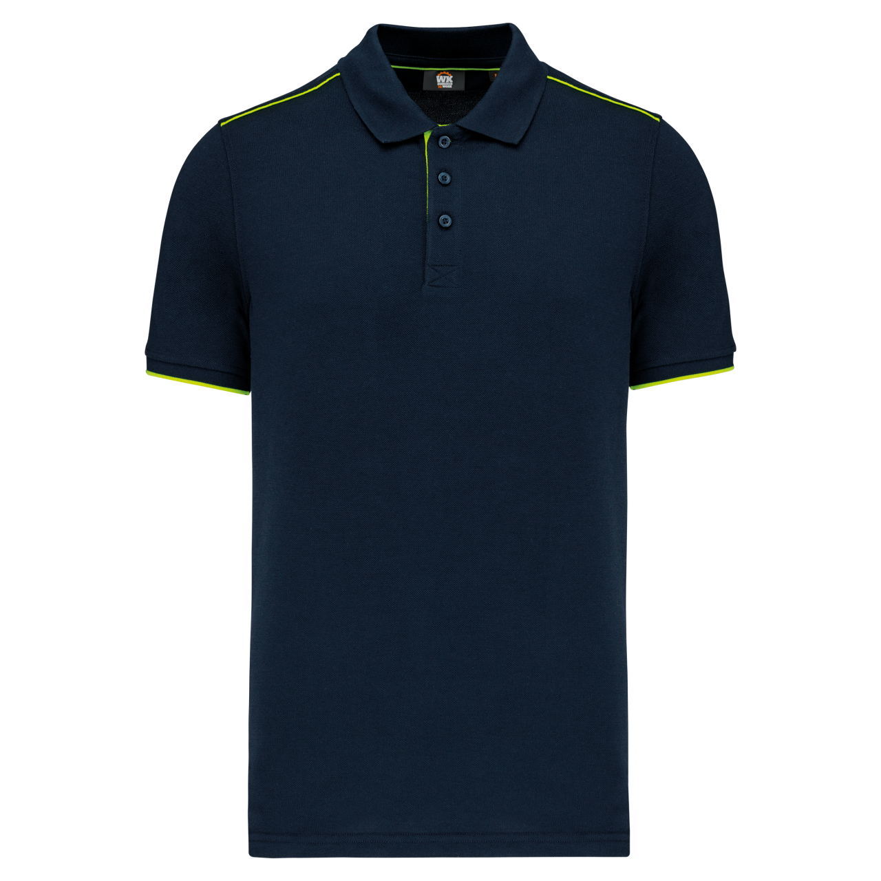 navy/fluorescent yellow